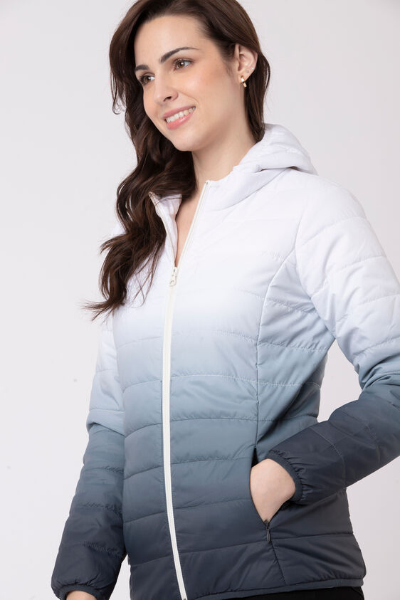 Grey and White Self Design Straight Jacket, Grey, image 1